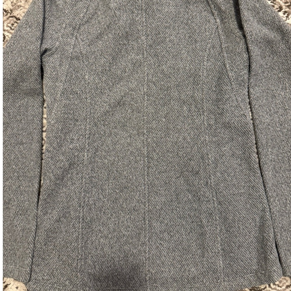 Athleta Stroll Fleece Full Zip Jacket Gray Herringbone Textured Women's XS - Picture 6 of 13